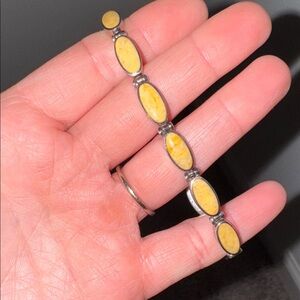 Bumble bee jasper sterling silver gemstone bracelet